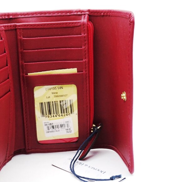 DOONEY & BOURKE Italian Burguny Color Leather Wallet Organizer - Picture 6 of 9